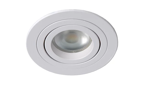 Lucide TUBE - Inbouwspot - Ø 9,2 cm - 1xGU10 - Wit - uitgezet